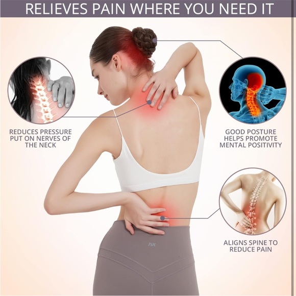 Posture Corrector for Women & Men, Breathable Back Brace, Adjustable Posture S/M - Picture 2 of 8